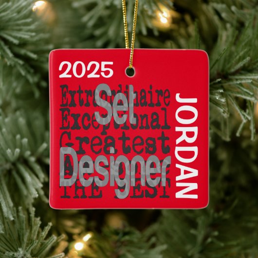 Set Designer Extraordinaire CUSTOM Keramisch Ornament (Boom)