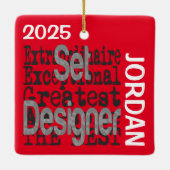 Set Designer Extraordinaire CUSTOM Keramisch Ornament (Achterkant)