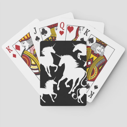 set eenhoorns pokerkaarten (Achterkant)