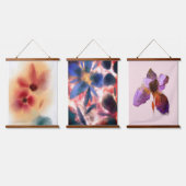 Set Floral Waterverf schilderijen Hangend Wandkleed (Driedubbel)