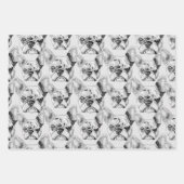 Set Franse Bulldog en donuts Pop Art Inpakpapier Vel (Voorkant)