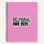 Set Goals. Take Notes. 2025 Notebook Notitieboek (Voorkant)