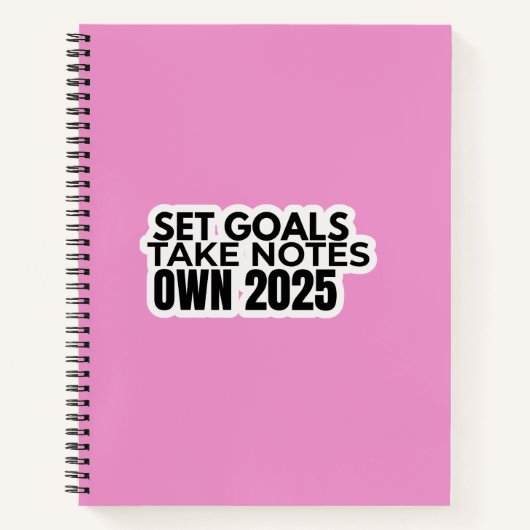 Set Goals. Take Notes. 2025 Notebook Notitieboek (Voorkant)