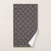 Set handdoeken met een klassiek damastpatroon (Handdoek)
