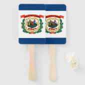 Set handventilator met vlag van West Virginia, VS Handwaaier (Voorkant en achterkant)