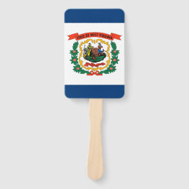 Set handventilator met vlag van West Virginia, VS Handwaaier