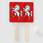 Set handventilatoren met vlag van Kent, Engeland Handwaaier (Voorkant en achterkant)