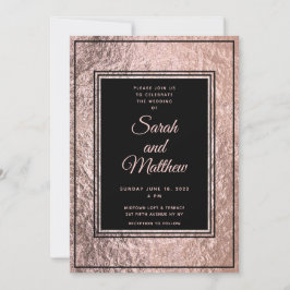 Set in Roos Gold Wedding Invitation Suite Kaart