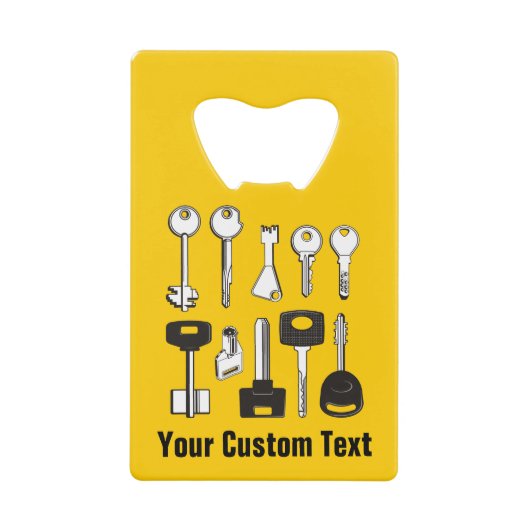 Set Keys Creditkaart Flessenopener (Voorkant)