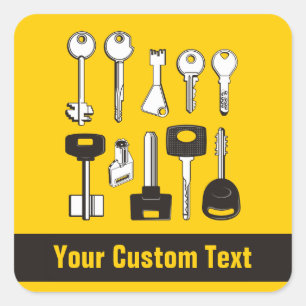 Set Keys Vierkante Sticker