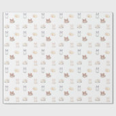 Set met malle katjes cadeaupapier (Vlak)