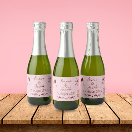 Set met voedsel- en dranklabels sparkling wijnetiket
