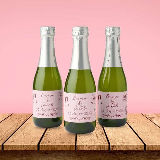 Set met voedsel- en dranklabels sparkling wijnetiket