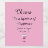 Set met voedsel- en dranklabels wijn etiket (Enkel label)