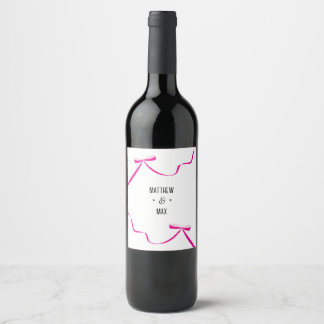 Set met voedsel- en dranklabels wijn etiket