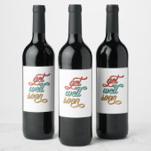 Set met voedsel- en dranklabels wijn etiket (Flessen)
