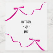 Set met voedselfiches wijn etiket (Enkel label)