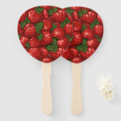  Set of 10 Fresh Strawberry Design Fans Handwaaier (Voorkant en achterkant)