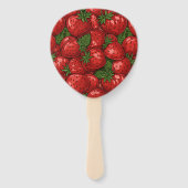  Set of 10 Fresh Strawberry Design Fans Handwaaier (Achterkant)