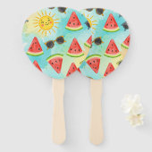 Set of 10 Funny Watermelon Fans - Fresh Fruit  Handwaaier (Voorkant en achterkant)