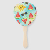 Set of 10 Funny Watermelon Fans - Fresh Fruit  Handwaaier (Voorkant)