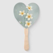 Set of 10 Unique Flower Design Fans - Minimalist Handwaaier (Voorkant)