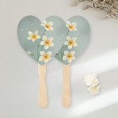 Set of 10 Unique Flower Design Fans - Minimalist Handwaaier