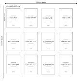 Set of 12 Personalized Waterproof Household Labels