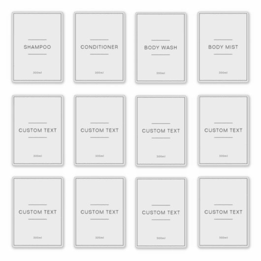 Set of 12 Personalized Waterproof Household Labels (Voorkant)