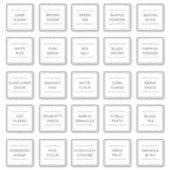 Set of 25 Personalized Waterproof Kitchen Labels (Voorkant)