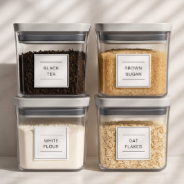 Set of 25 Personalized Waterproof Kitchen Labels