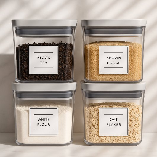 Set of 25 Personalized Waterproof Kitchen Labels