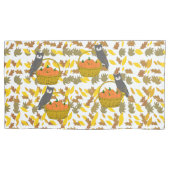Set of 2 Autumn Pumpkins Fall Pillow Cases / Sham Kussensloop (Voorkant-Links)