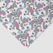 Set of 3-Boho Floral Pattern in Pink, Taupe & Teal Tissuepapier (Detail)