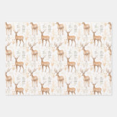 Set of 3 Country Whimsical Woodsy Inpakpapier Vel (Voorkant 3)