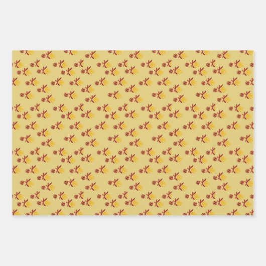 Set of 3 floral and geometric Wrapping Paper (Voorkant 2)