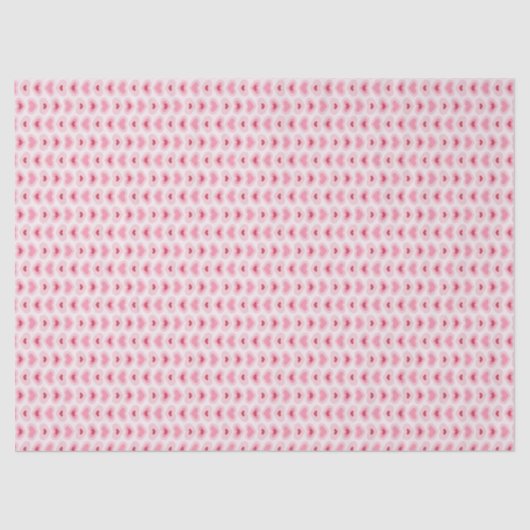 Set of 3-Modern Light Pink & Red Hearts Tissuepapier (Voorkant)