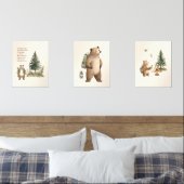 Set of 3 One Happy Camper Bear Nursery Wall Art (Slaapkamer)
