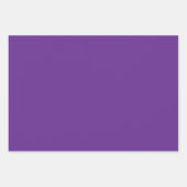 Set of 3 solid R Purple wrapping paper flat sheets (Voorkant 3)
