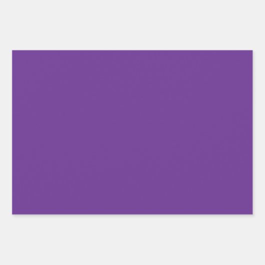 Set of 3 solid R Purple wrapping paper flat sheets (Voorkant 2)