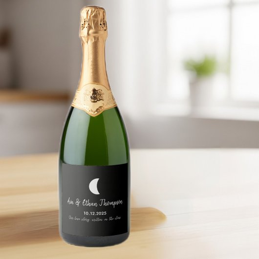 Set of 6 Personalized Champagne/Wine Bottle Labels Sparkling Wijnetiket