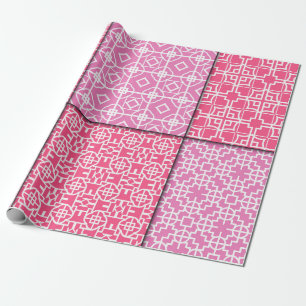 Set of 6 seamless geometric pattern. Vintage illus Cadeaupapier