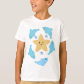 Set of Blue sea Sharks with a Yellow Star T-shirt (Voorkant)