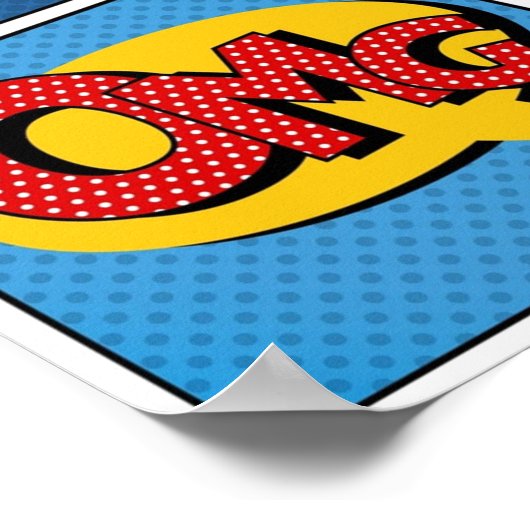 Set of Comic Bubbles in Pop Art Style Poster (Hoek)