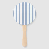 Set of Fans Baby Blue & White Stripe Handwaaier (Achterkant)