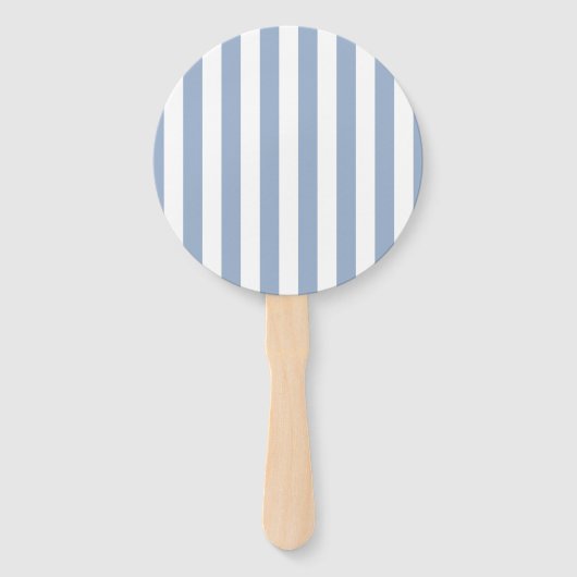 Set of Fans Baby Blue & White Stripe Handwaaier (Voorkant)