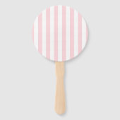 Set of Fans Pink & White Stripe Handwaaier (Achterkant)