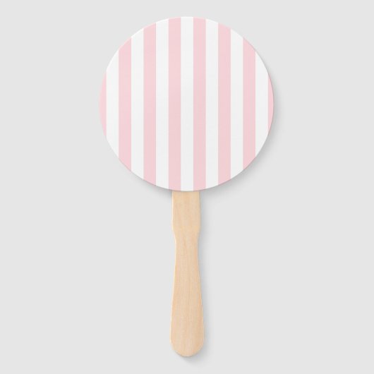 Set of Fans Pink & White Stripe Handwaaier (Achterkant)