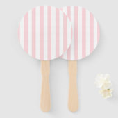 Set of Fans Pink & White Stripe Handwaaier (Voorkant en achterkant)