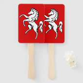 Set of hand fans with flag of Kent, England Handwaaier (Voorkant en achterkant)